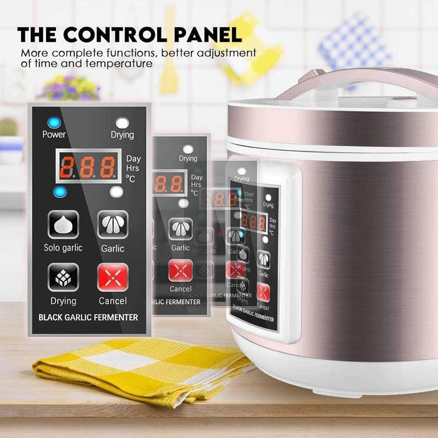 Fermentador FKINGLRK 5–6 L – Automático, Negro