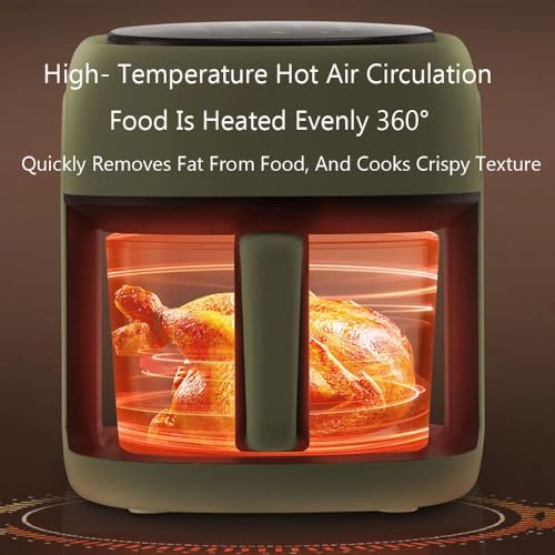 Freidora de Aire 4,5 L – 10 Menús, Vista 360 °C, Controles Táctiles