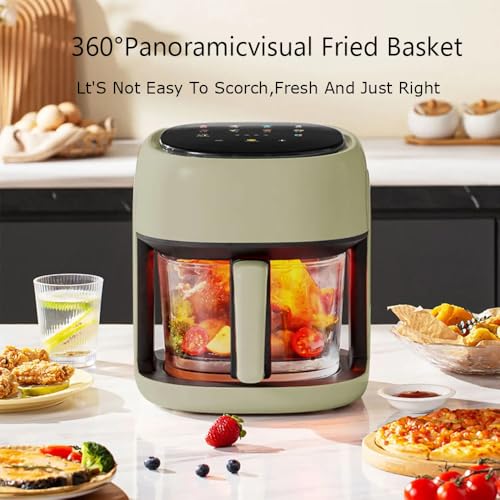 Freidora de Aire 4,5 L – 10 Menús, Vista 360 °C, Controles Táctiles