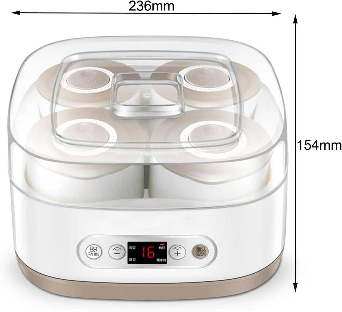 Fermentadora Eléctrica 1,5 L – Yogur y Natto