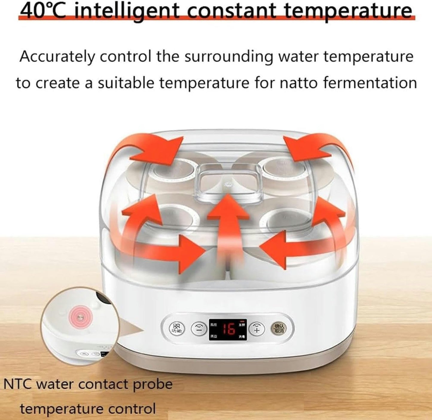 Fermentadora Eléctrica 1,5 L – Yogur y Natto