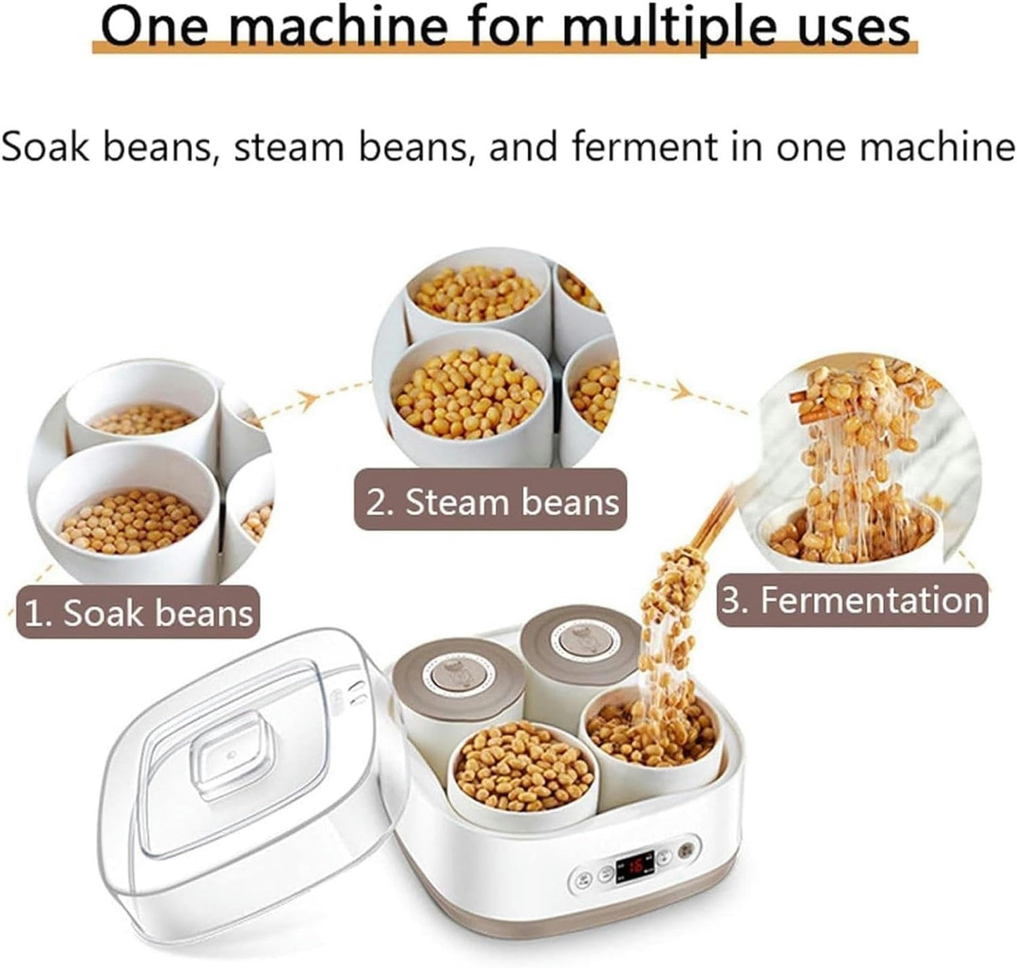 Fermentadora Eléctrica 1,5 L – Yogur y Natto