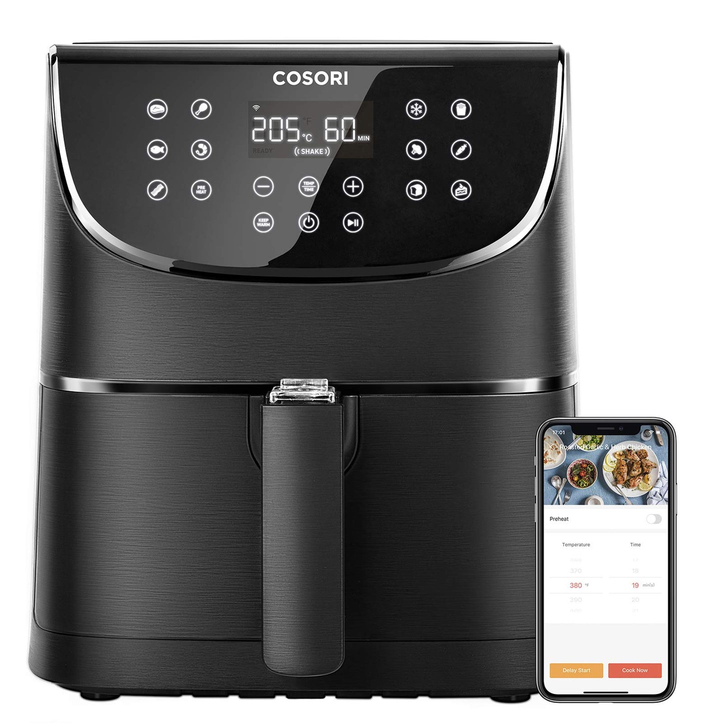 COSORI Smart – Freidora sin Aceite WiFi 5,5 L XXL con Accesorios