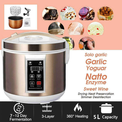 Fermentador FKINGLRK 5–6 L – Automático, Negro